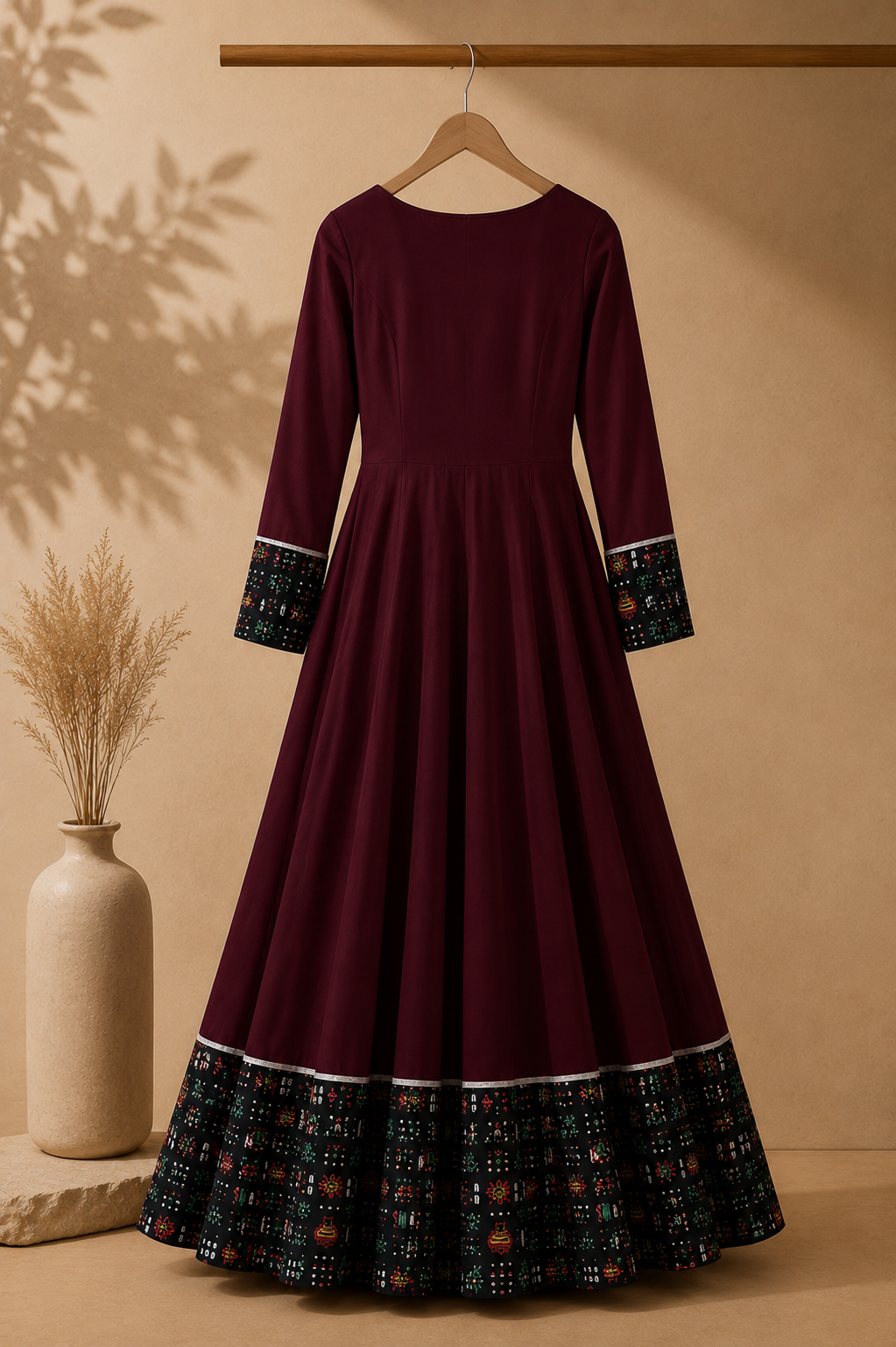 Maroon Raga Gown