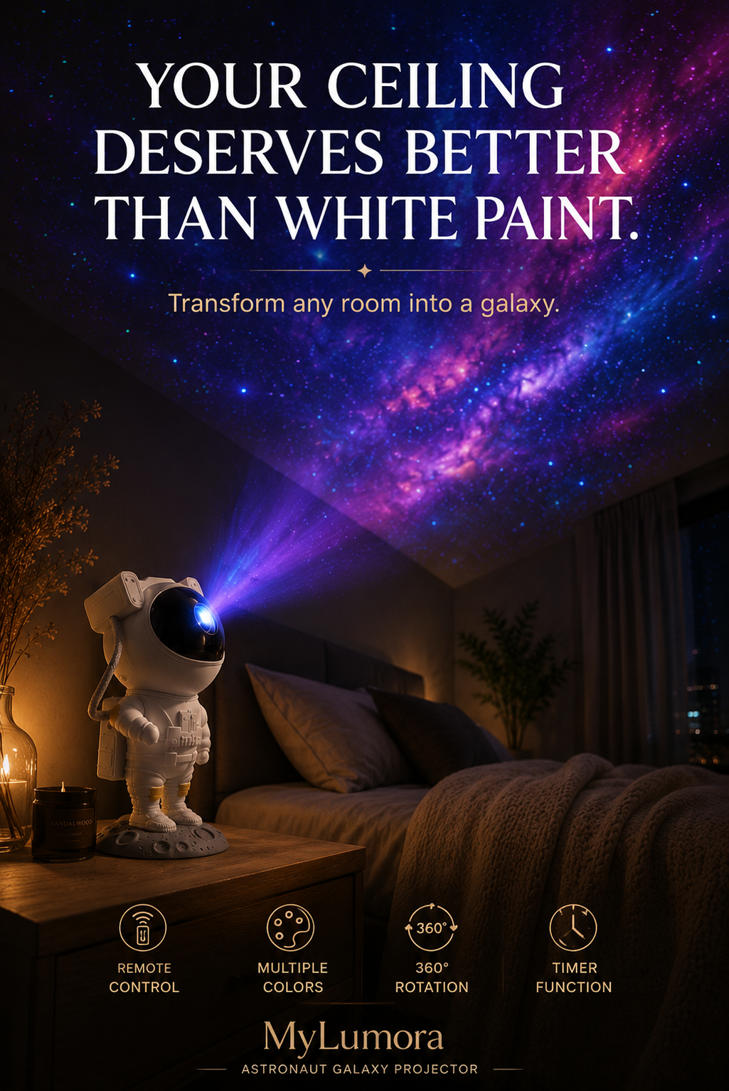 MyLumora NovaSphere™ Galaxy Projector