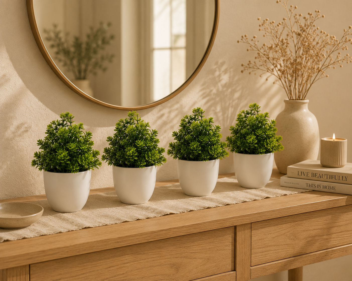 Verdant Aura Planter Set (Pack of 4)