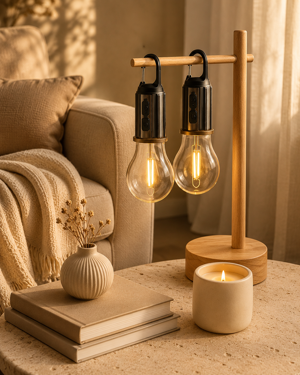 LumaGlow Hanging Lantern Set (Pack of 2)
