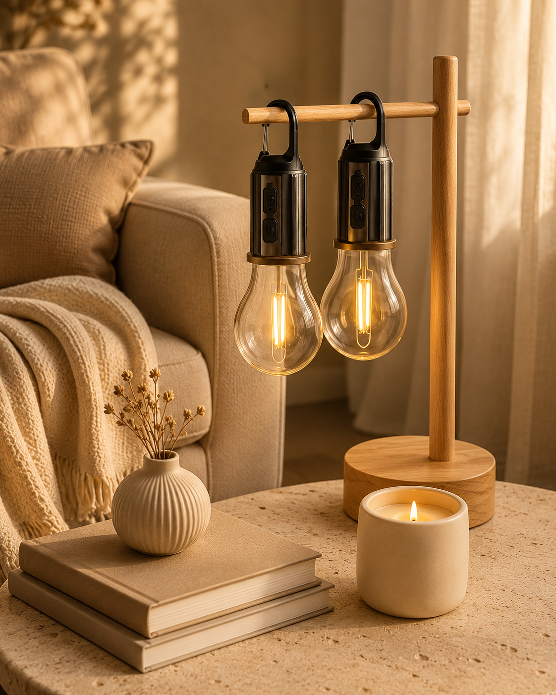 LumaGlow Hanging Lantern Set (Pack of 2)