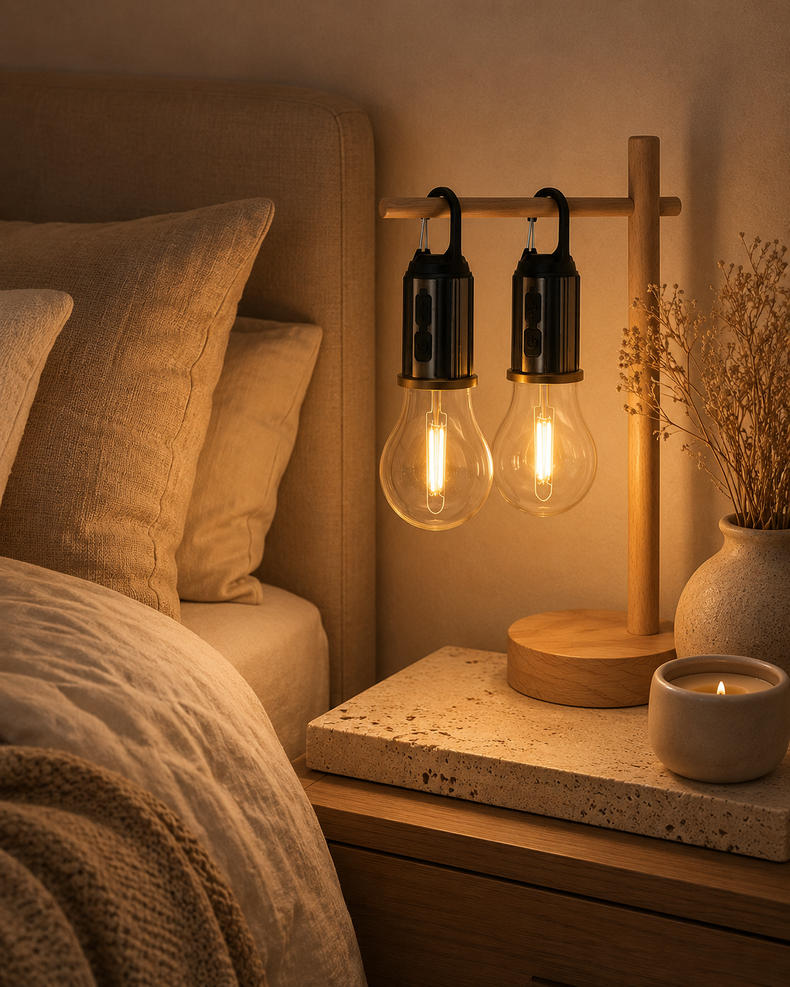 LumaGlow Hanging Lantern Set (Pack of 2)