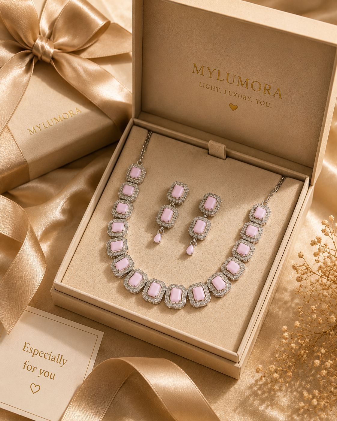 Rosé Royale Jewelry Set (Silver)