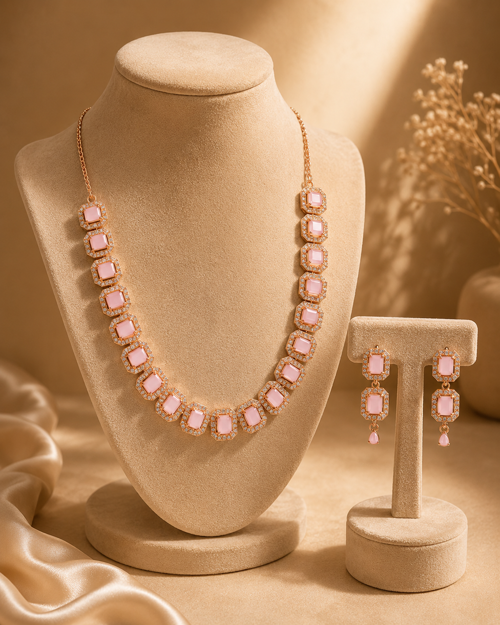 Rosé Élégance Jewelry Set (Rose Gold)