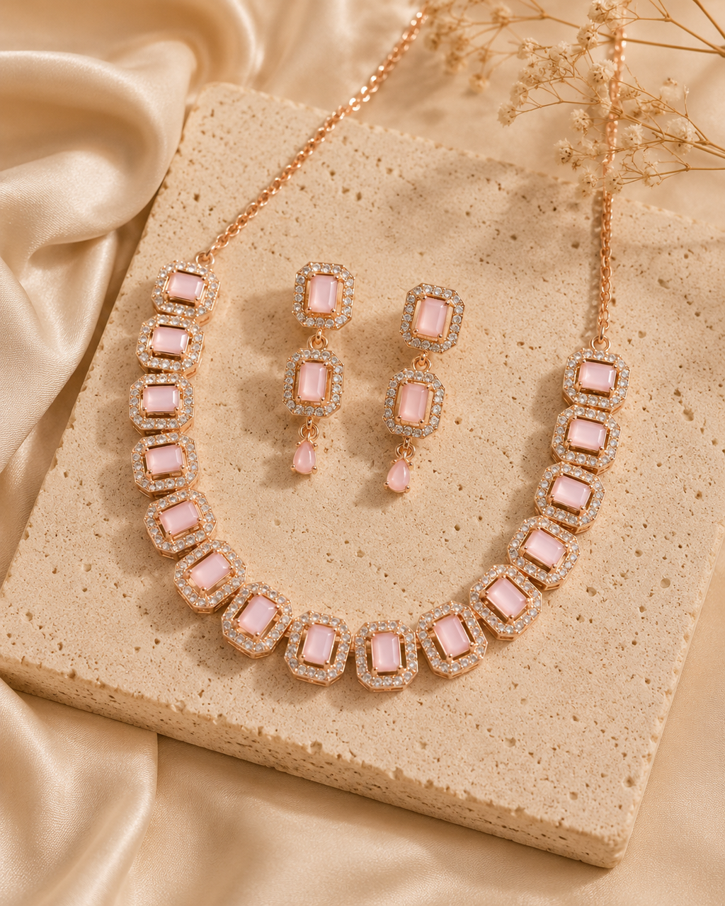 Rosé Élégance Jewelry Set (Rose Gold)