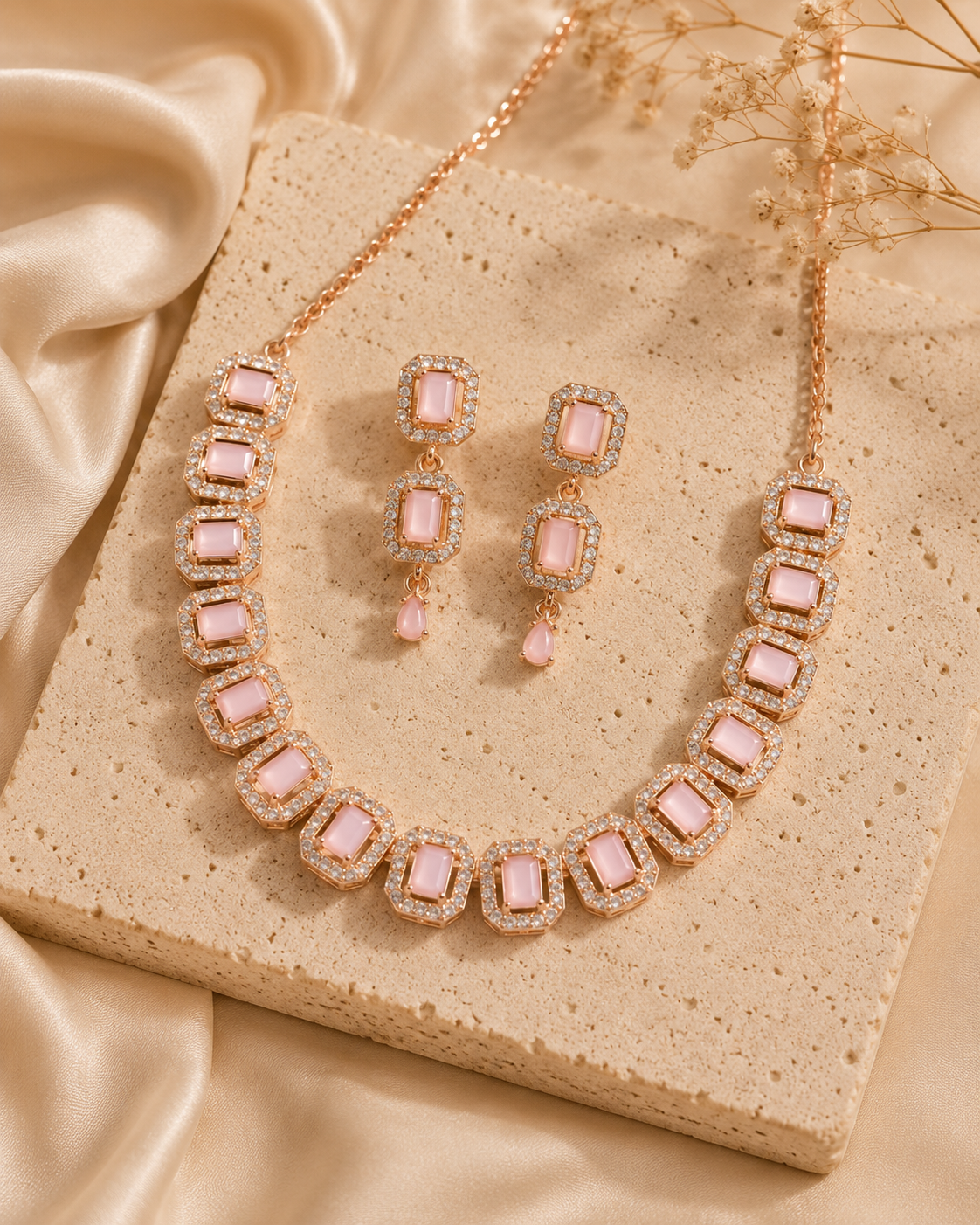 Rosé Élégance Jewelry Set (Rose Gold)
