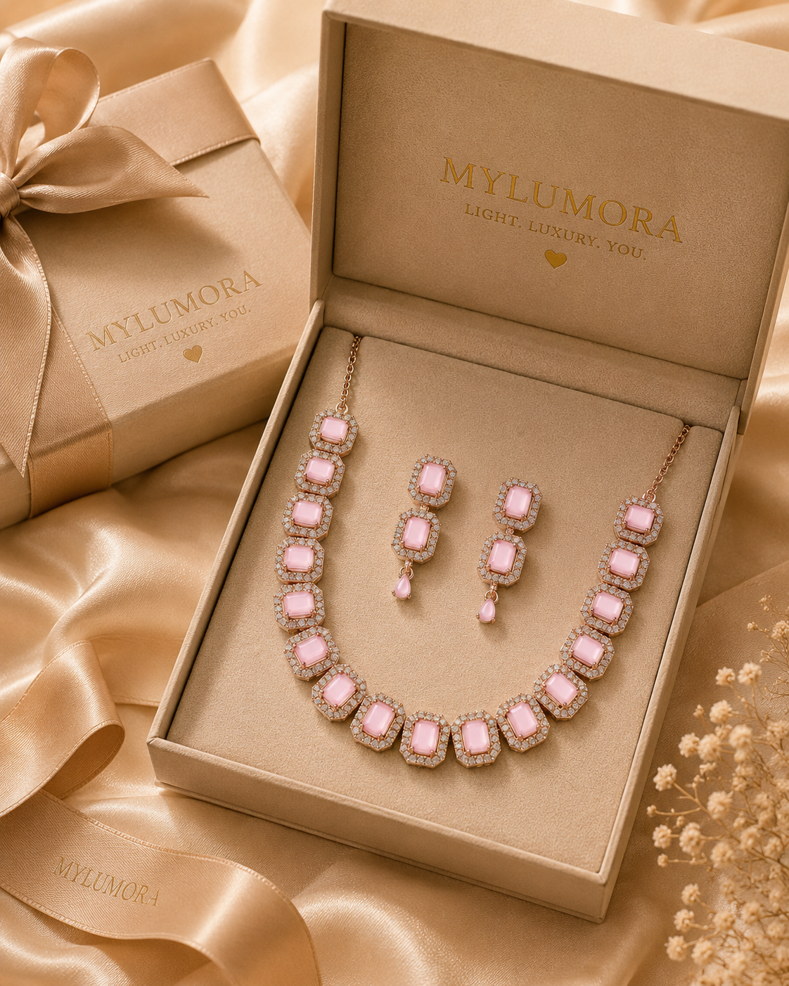 Rosé Élégance Jewelry Set (Rose Gold)
