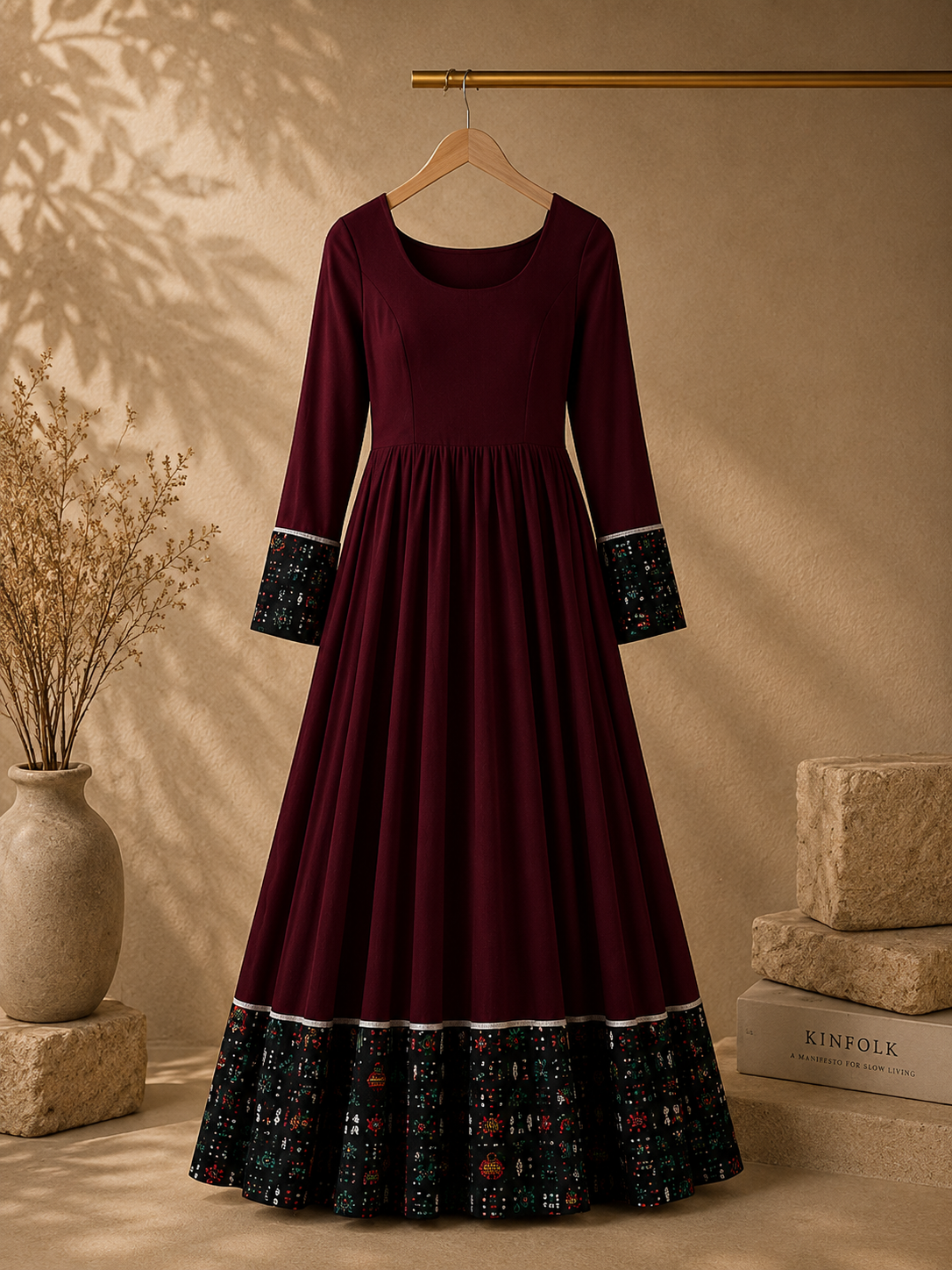 Maroon Raga Gown