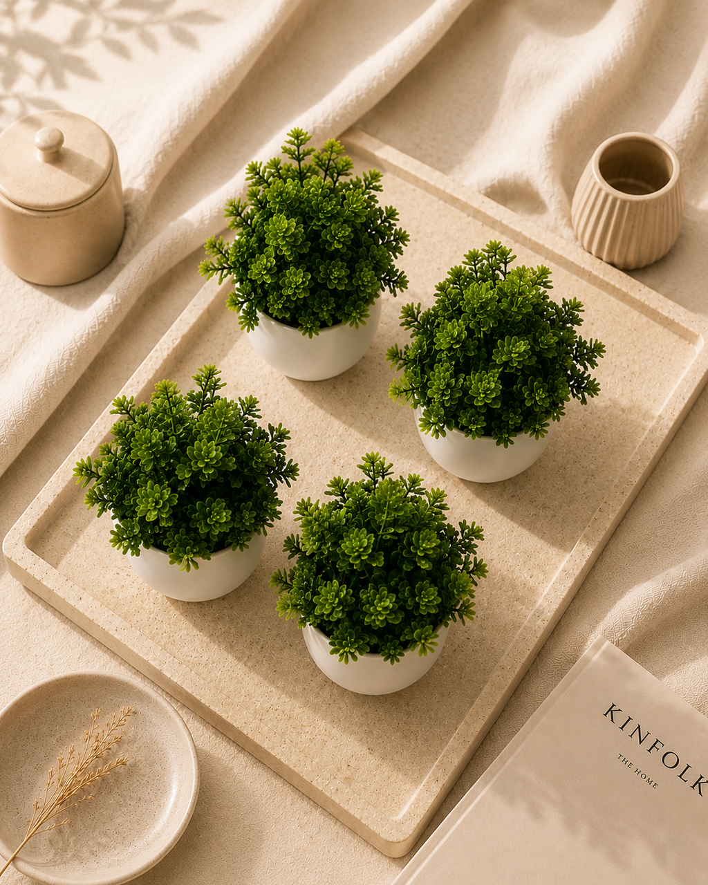Verdant Aura Planter Set (Pack of 4)